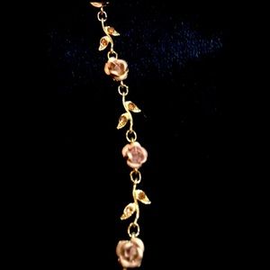 😍 Bracelet -NEW- silver delicate purple flower